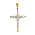 14K Yellow Gold Crucifix Cross Pendant - PT3047