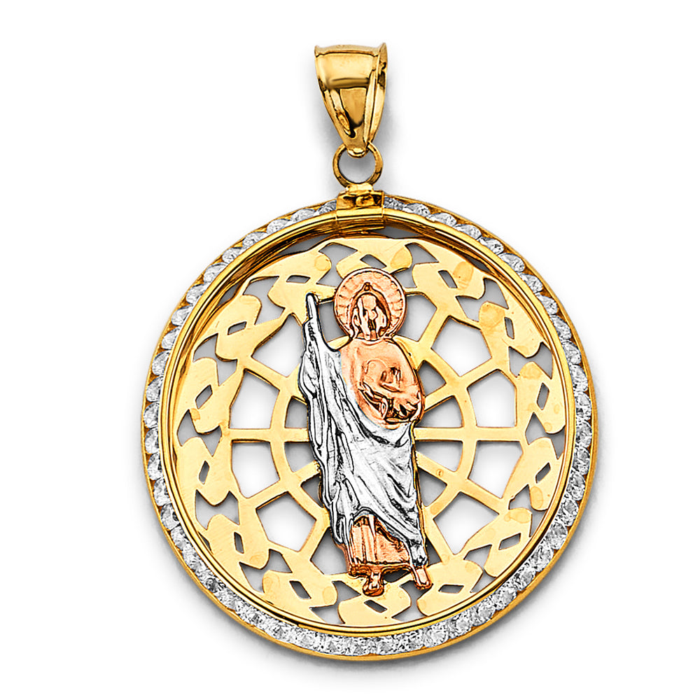 14K Yellow Gold Religious Pendant - PT3048
