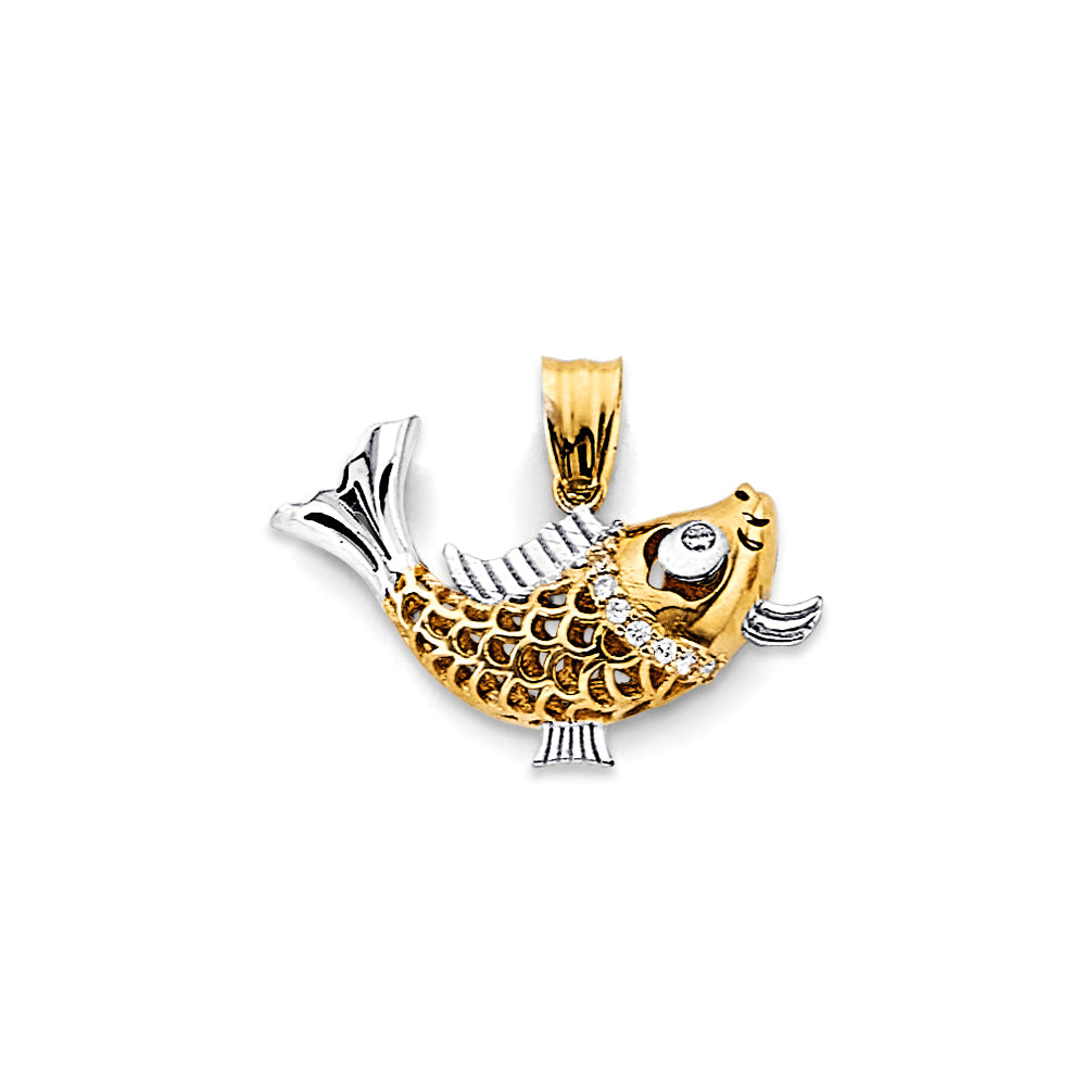 14K Yellow Gold Animal, Sea Life & Butterfly Pendant - PT3088