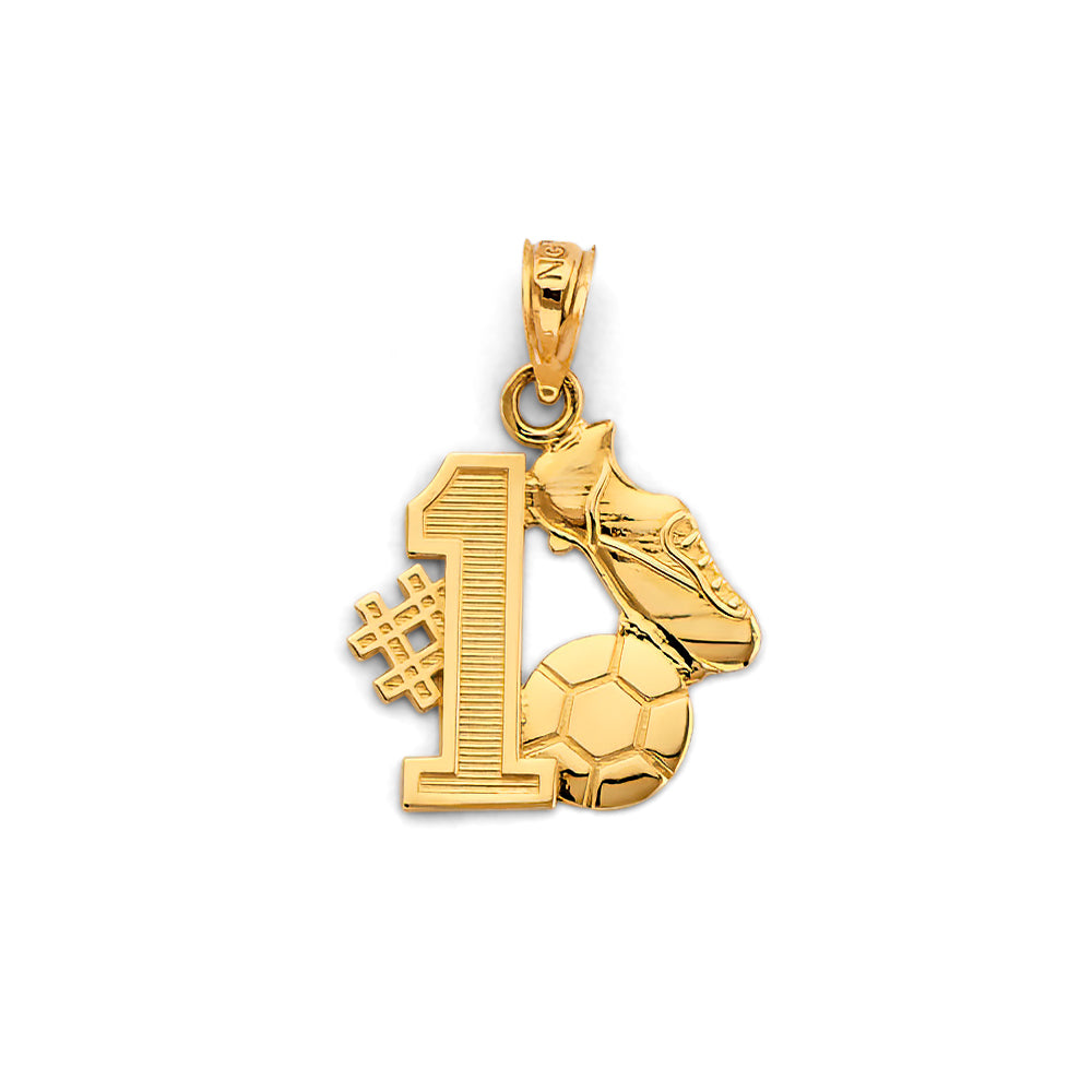 14K Yellow Gold Nature, Sports, Evil Eye & Baby Pendant - PT3098