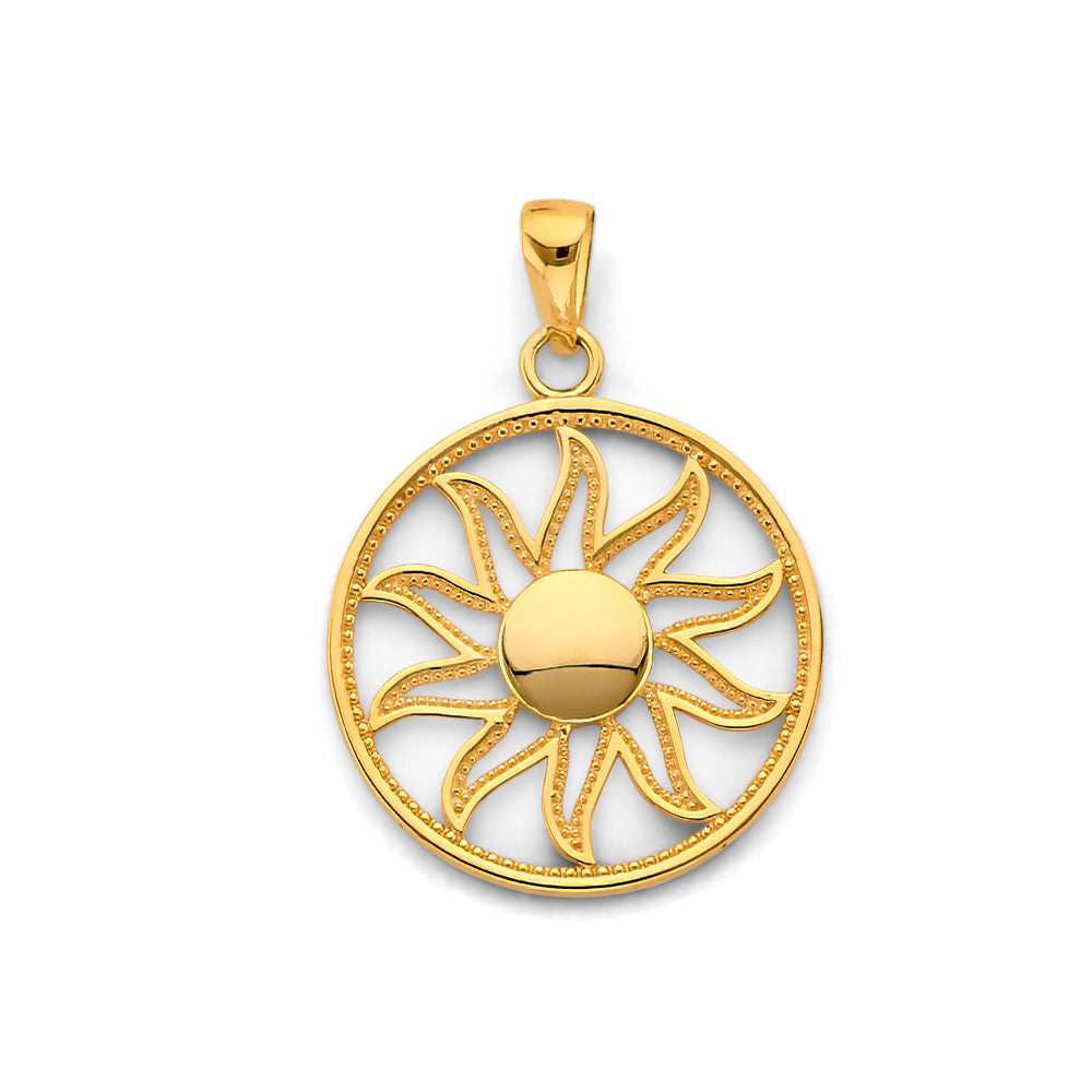 14K Yellow Gold Nature, Sports, Evil Eye & Baby Pendant - PT3118