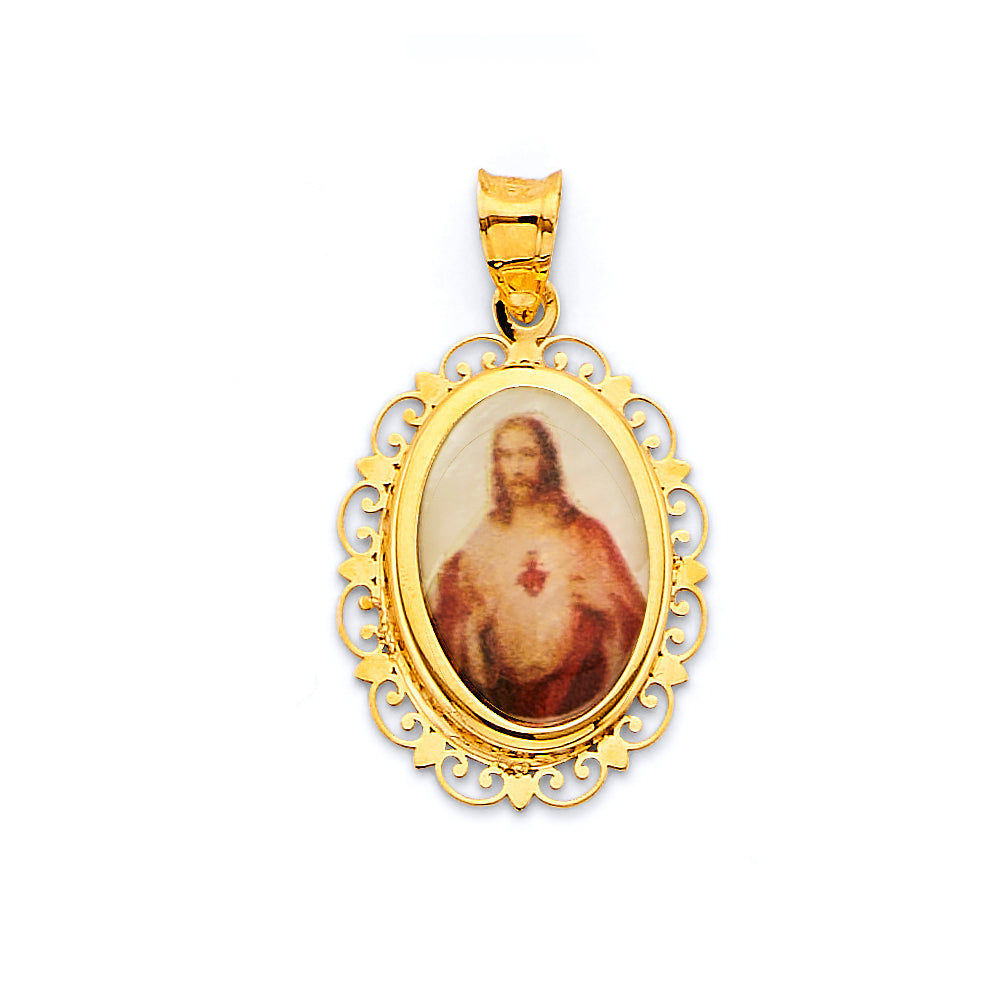 14K Yellow Gold Religious Pendant - PT3138