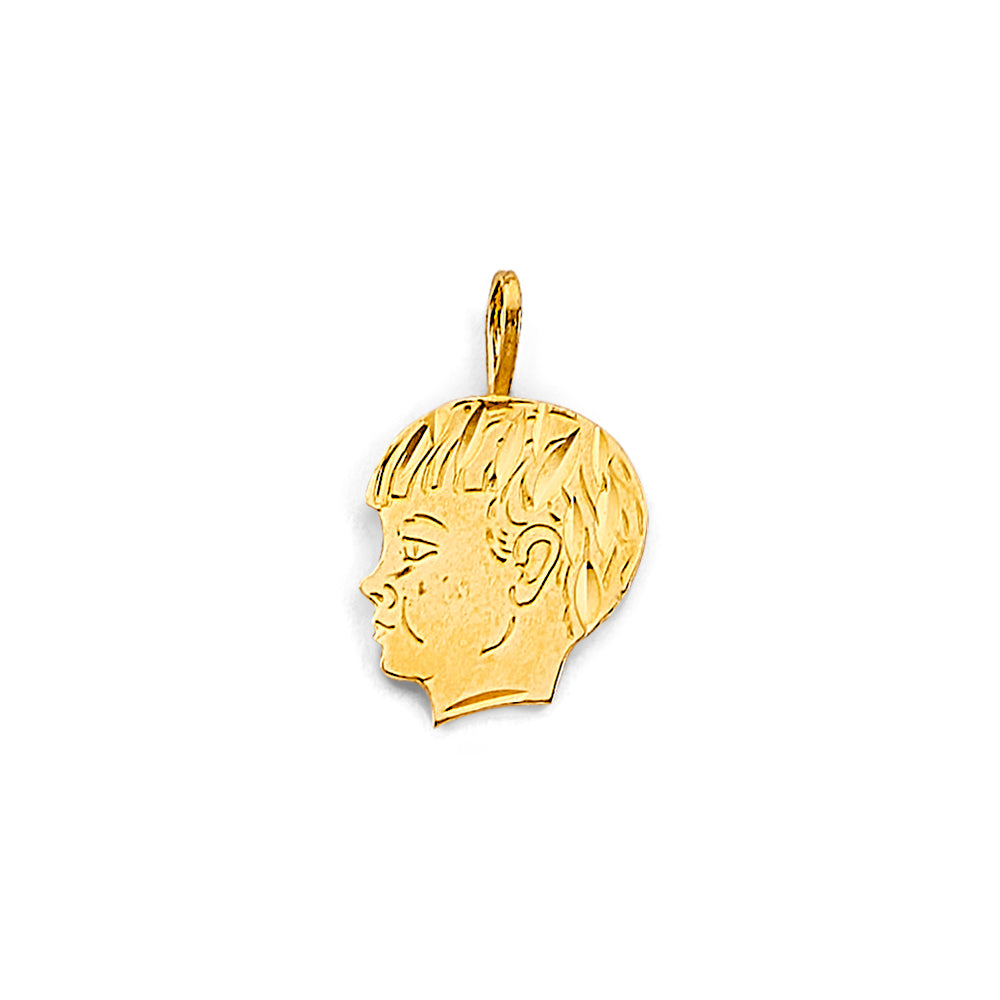 14K Yellow Gold Mom, Family, Baby & Heart Pendant - PT3195