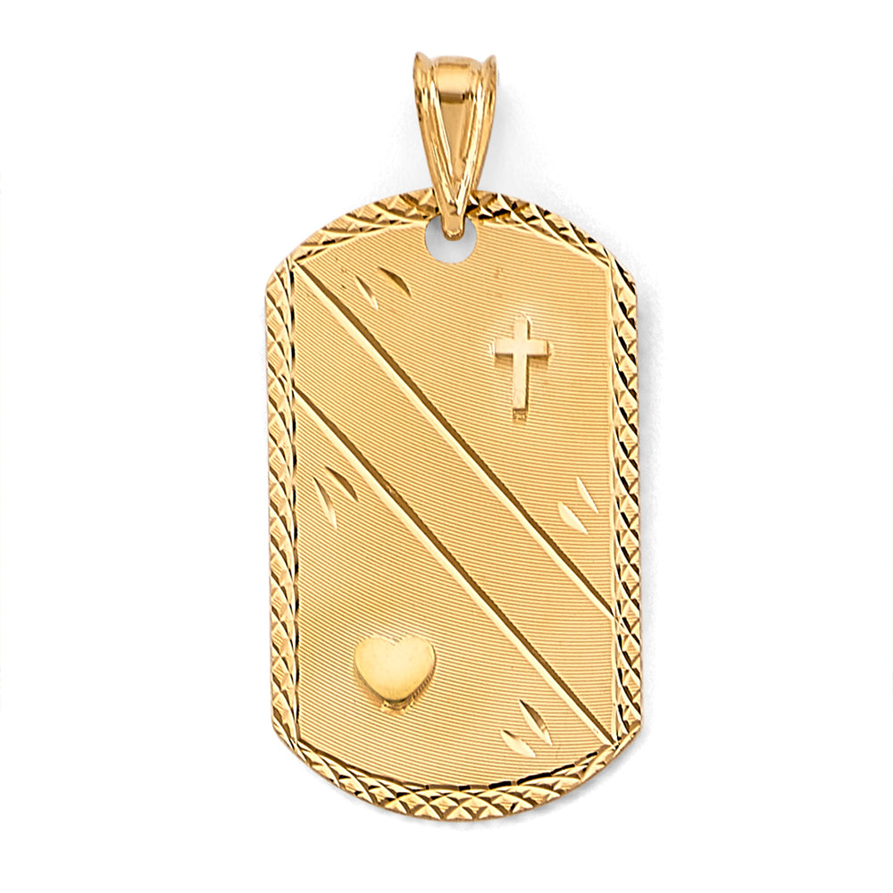 14K Yellow Gold Religious Pendant - PT3212