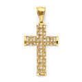 14K Yellow Gold Cross Pendant - PT3232