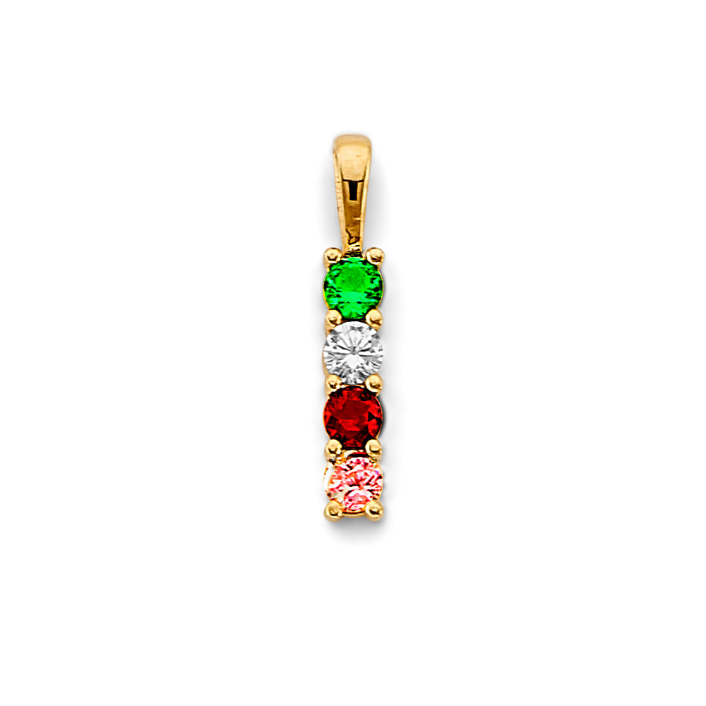 14K Yellow Gold Fancy CZ & Mother's Ring - PT3240
