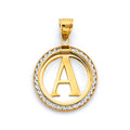 14K Yellow Gold Alphabet & Number Jewelry - PT3242 - Letter A
