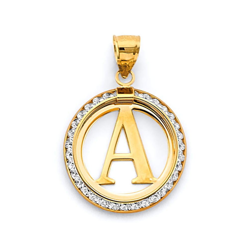 14K Yellow Gold Alphabet & Number Jewelry - PT3242 - Letter A