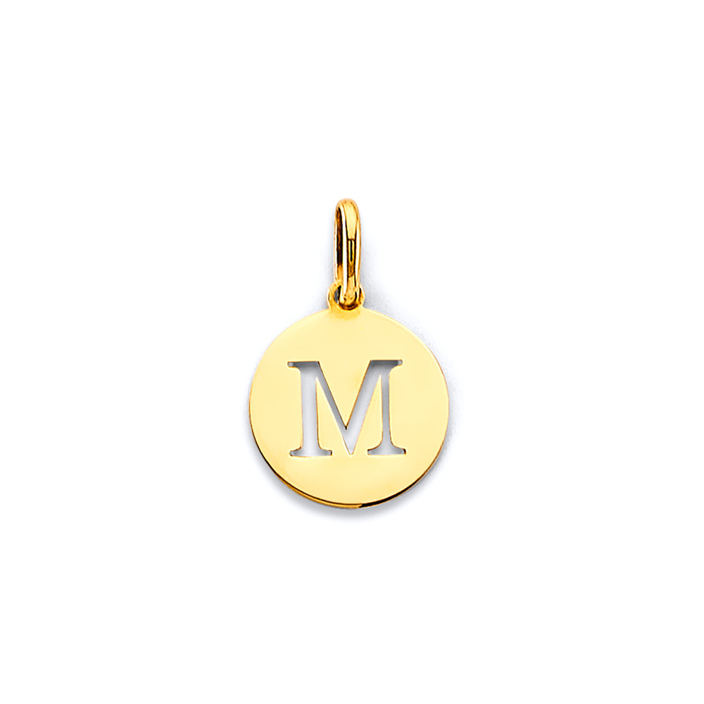 14K Yellow Gold Alphabet & Number Jewelry - PT3244 - Letter M