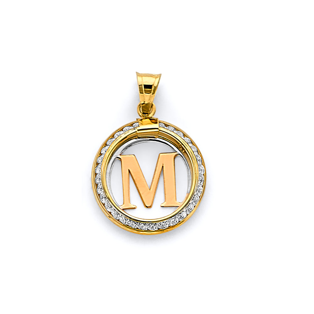 14K Yellow Gold Alphabet & Number Jewelry - PT3245 - Letter M