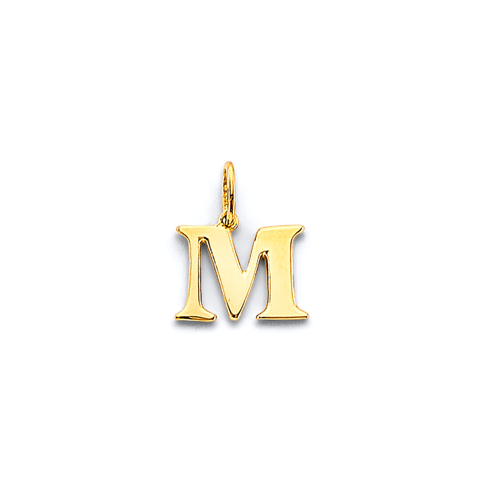 14K Yellow Gold Alphabet & Number Jewelry - PT3247 - Letter M