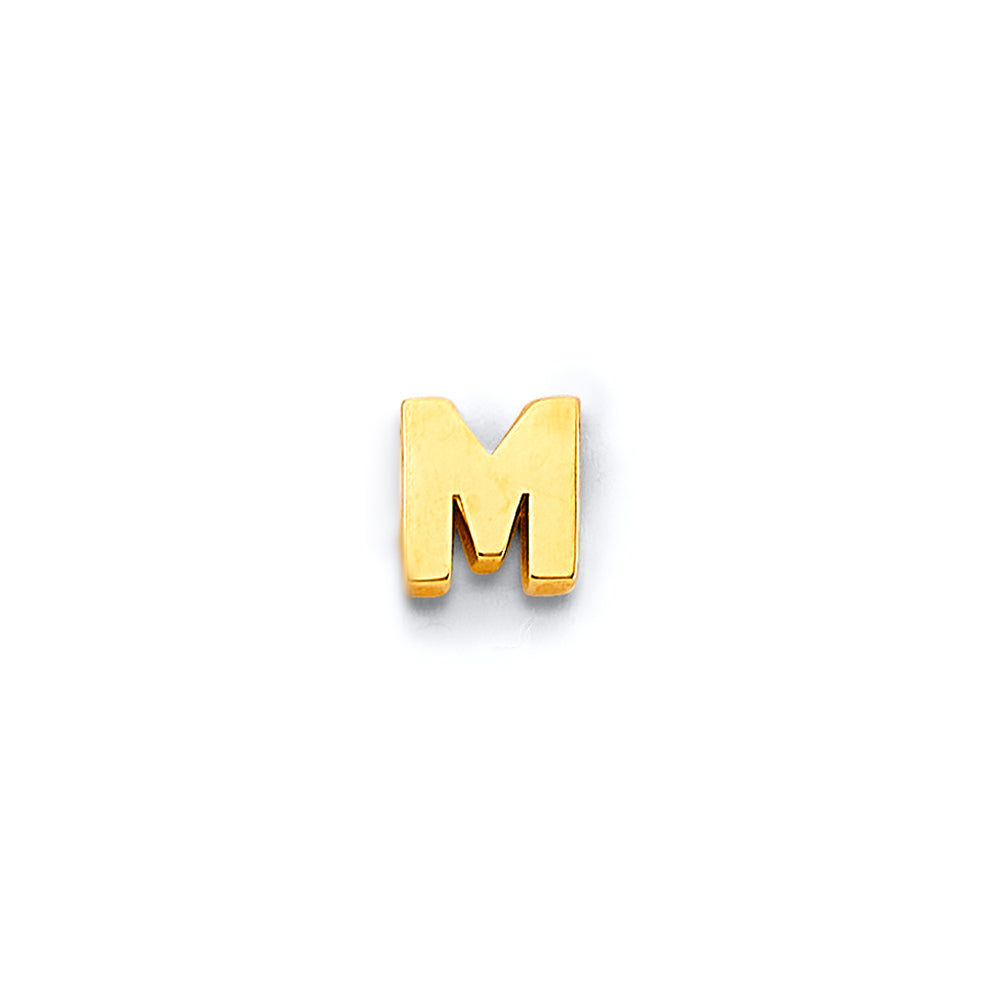 14K Yellow Gold Alphabet & Number Jewelry - PT3248 - Letter M