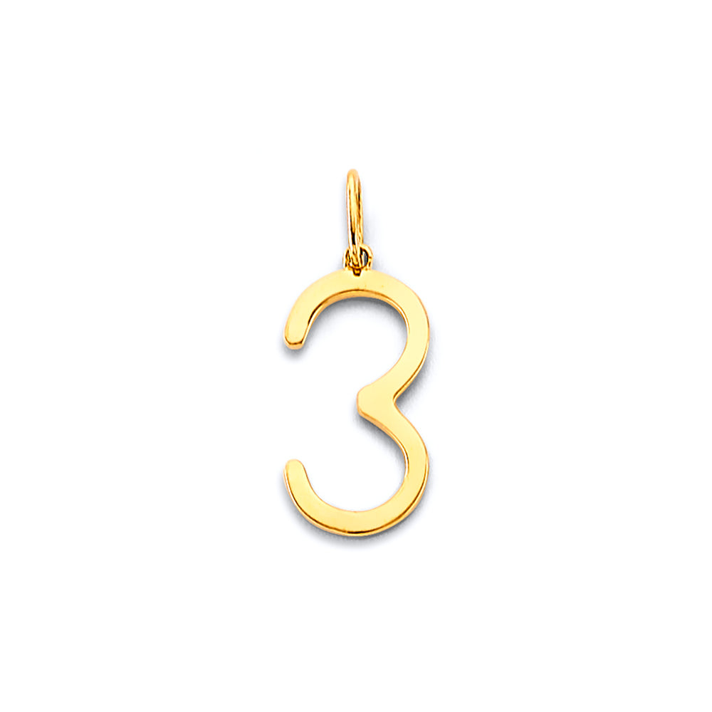 14K Yellow Gold Alphabet & Number Jewelry - PT3249 - Image 3