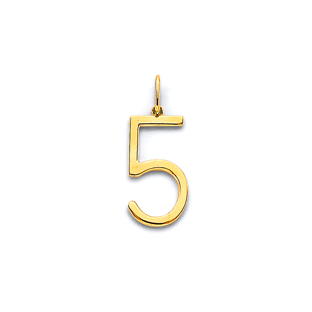 14K Yellow Gold Alphabet & Number Jewelry - PT3249 - Image 5