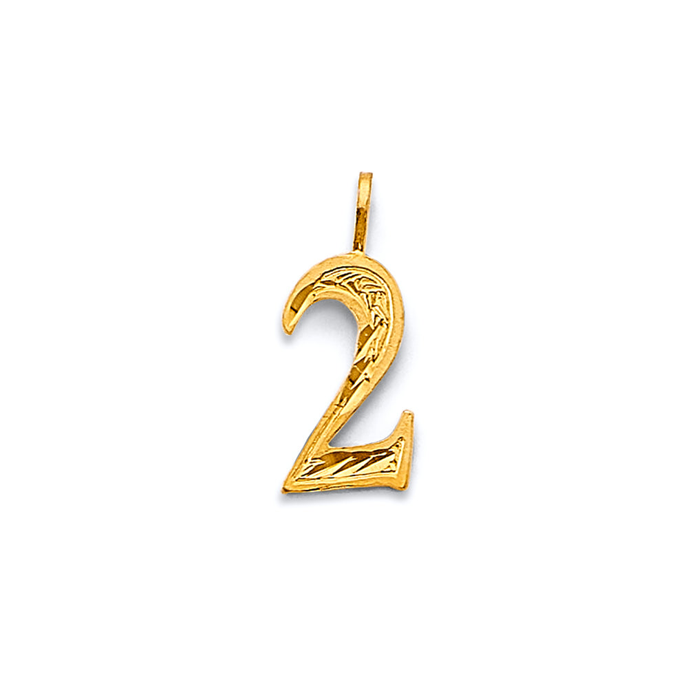 14K Yellow Gold Alphabet & Number Jewelry - PT3250 - Image 2