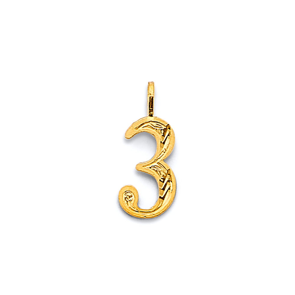 14K Yellow Gold Alphabet & Number Jewelry - PT3250 - Image 3