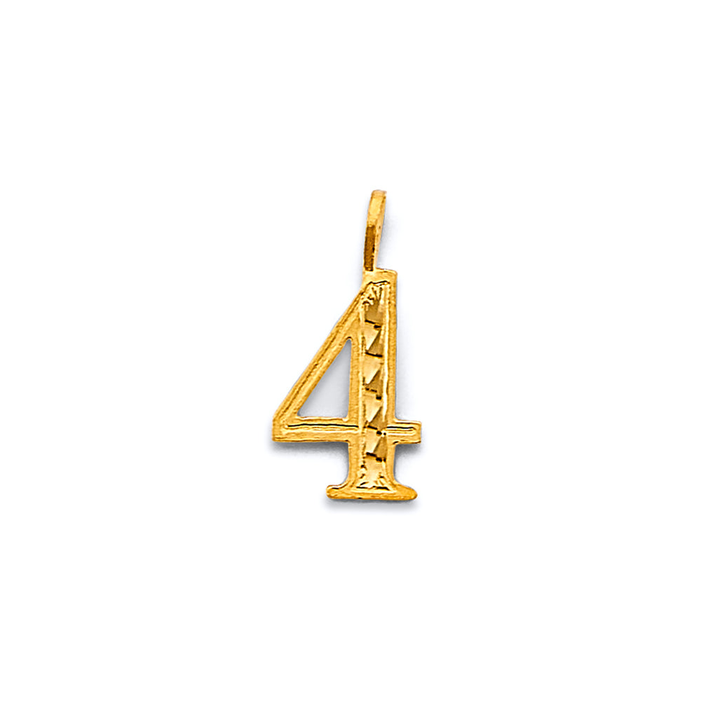 14K Yellow Gold Alphabet & Number Jewelry - PT3250 - Image 4