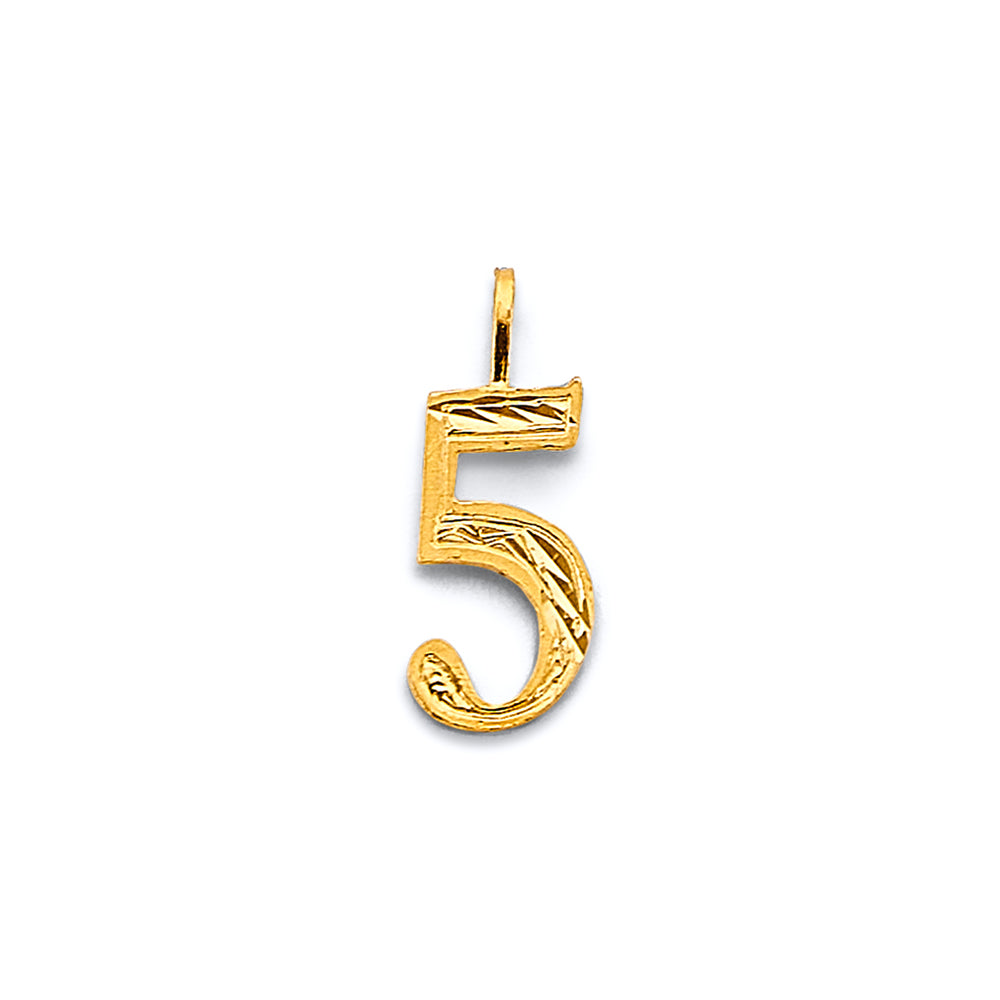 14K Yellow Gold Alphabet & Number Jewelry - PT3250 - Image 5