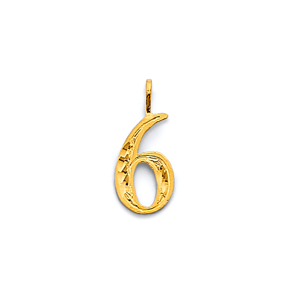 14K Yellow Gold Alphabet & Number Jewelry - PT3250 - Image 6