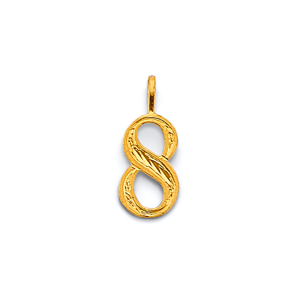 14K Yellow Gold Alphabet & Number Jewelry - PT3250 - Image 8