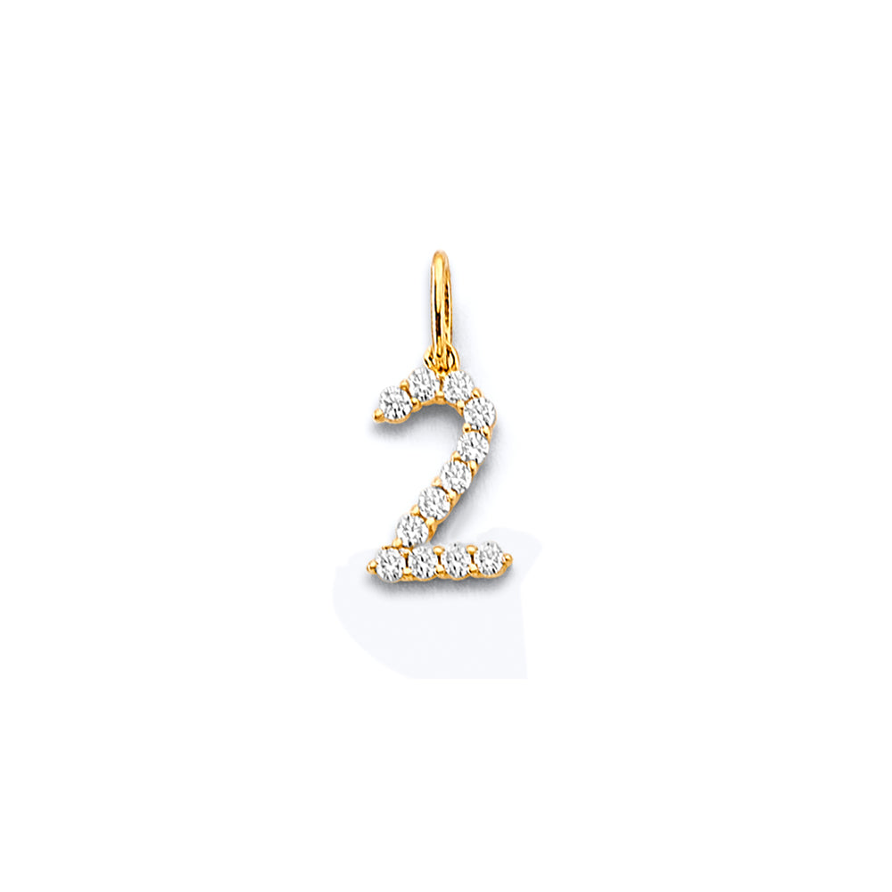 14K Yellow Gold Alphabet & Number Jewelry - PT3251 - Image 2