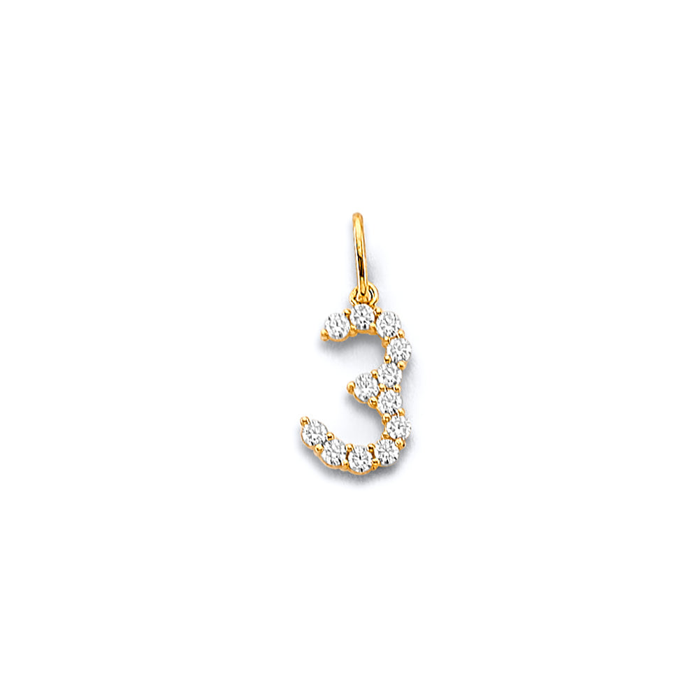 14K Yellow Gold Alphabet & Number Jewelry - PT3251 - Image 3