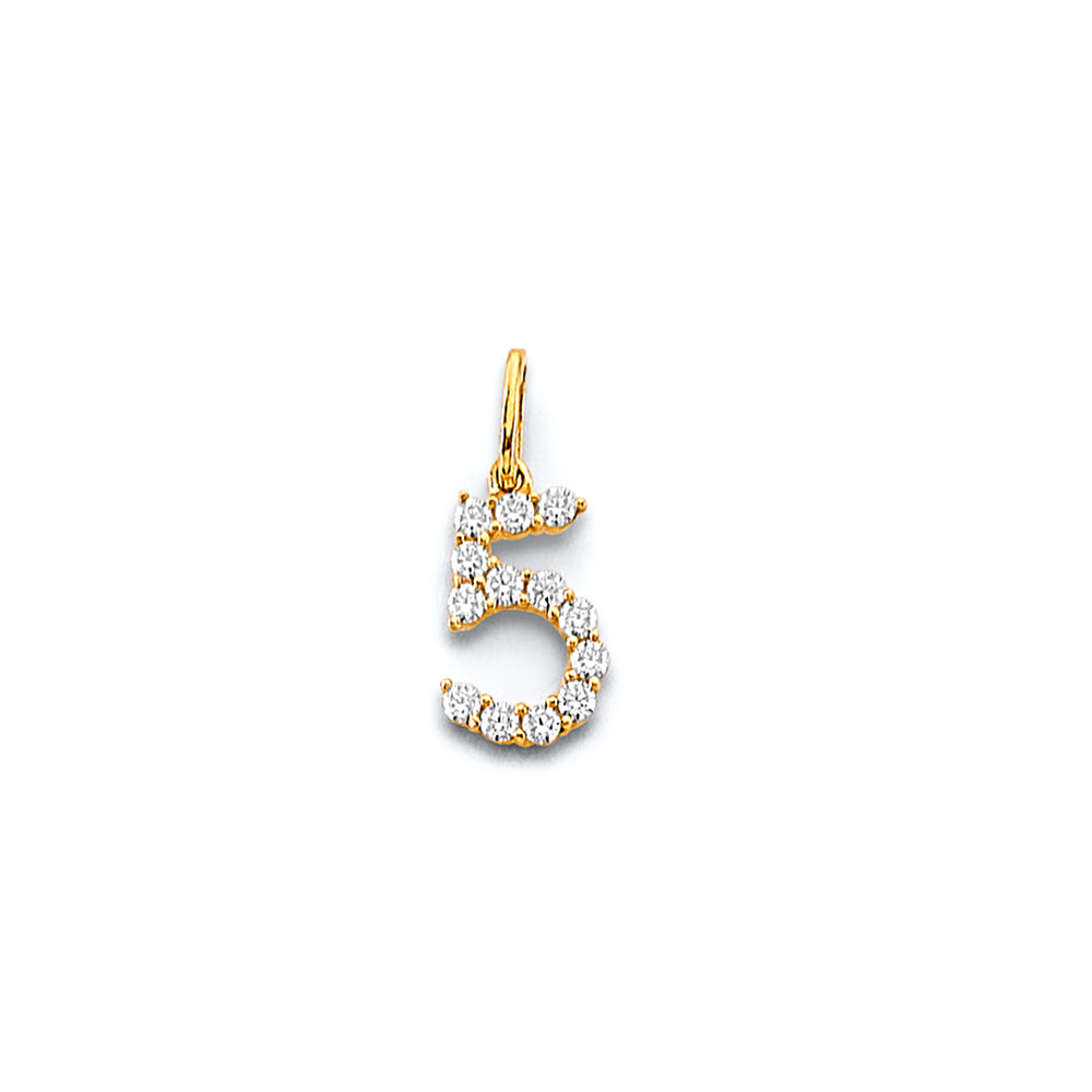14K Yellow Gold Alphabet & Number Jewelry - PT3251 - Image 5