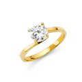14K Yellow Gold Fancy CZ & Mother's Ring - RG4