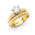 14K Yellow Gold CZ Engagement Ring - RG11 - Image 740