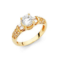 14K Yellow Gold Fancy CZ & Mother's Ring - RG25