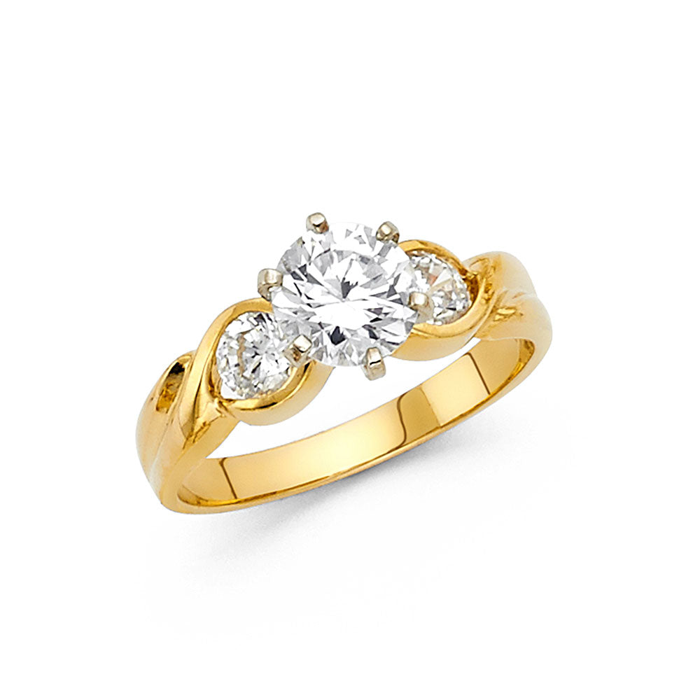 14K Yellow Gold Fancy CZ & Mother's Ring - RG38