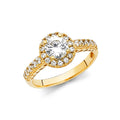 14K Yellow Gold CZ Engagement Ring - RG41