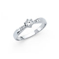 14K Yellow Gold CZ Engagement Ring - RG43
