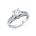 14K Yellow Gold CZ Engagement Ring - RG46