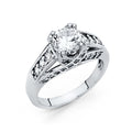 14K Yellow Gold CZ Engagement Ring - RG51