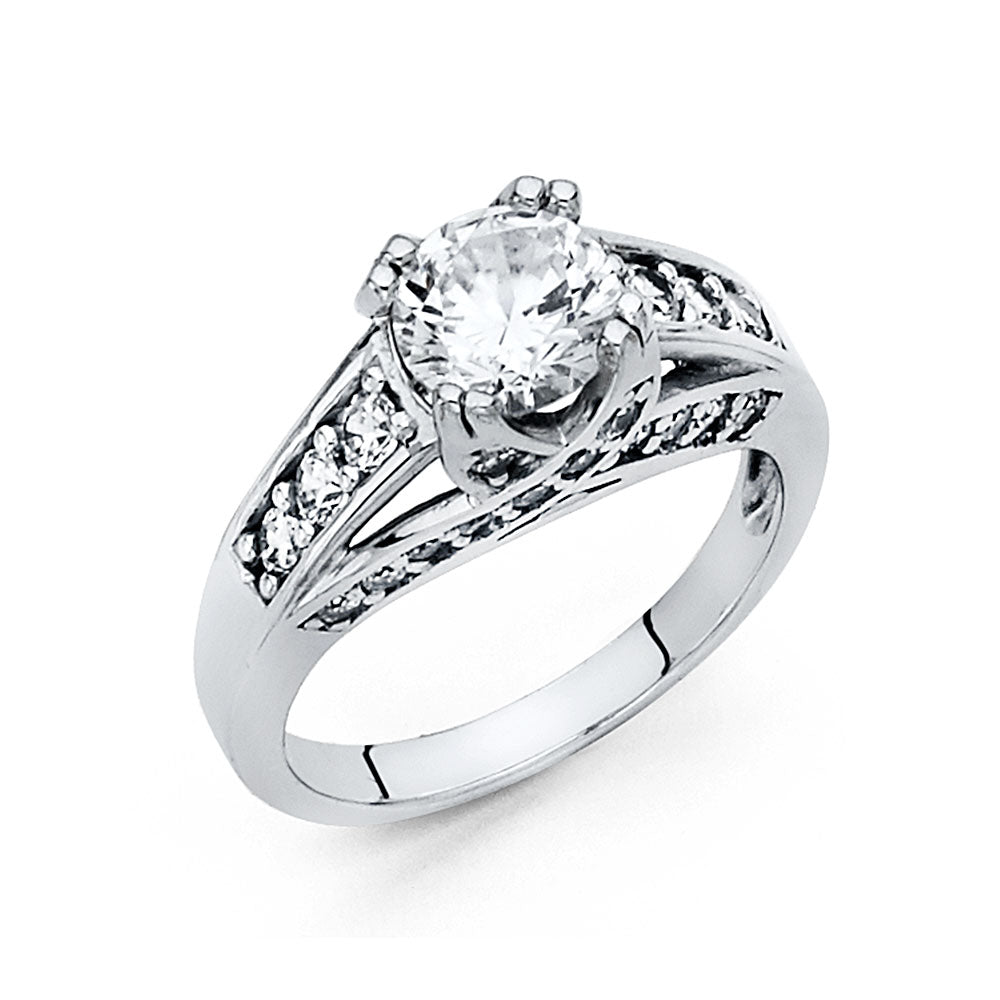 14K Yellow Gold CZ Engagement Ring - RG51