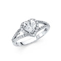 14K Yellow Gold CZ Engagement Ring - RG56
