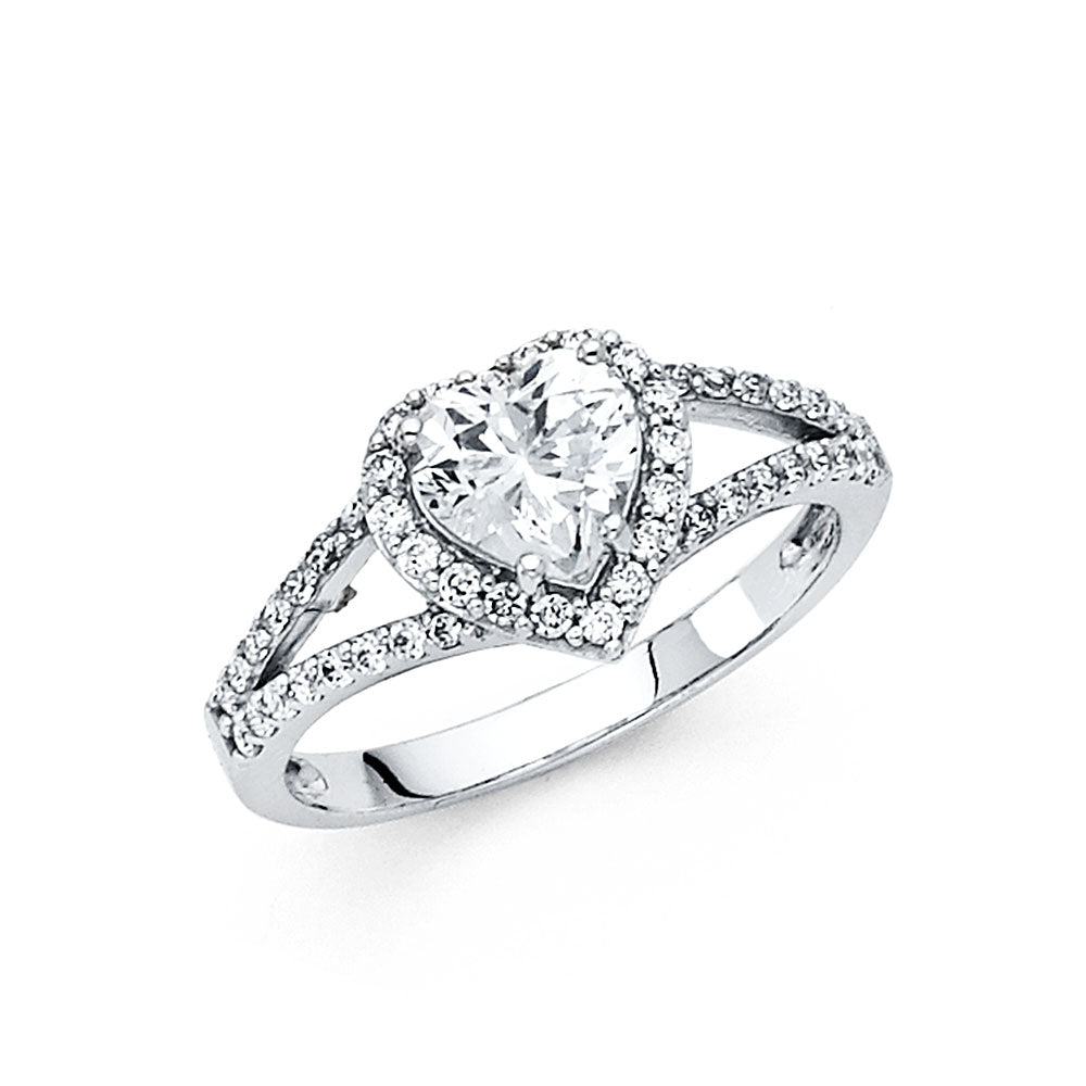 14K Yellow Gold CZ Engagement Ring - RG56