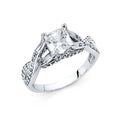 14K Yellow Gold CZ Engagement Ring - RG57