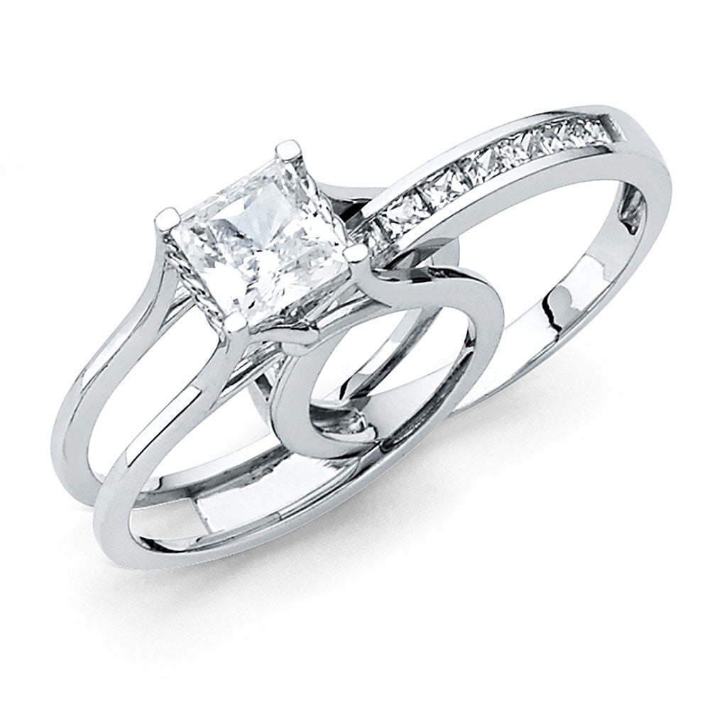 14K Yellow Gold CZ Engagement Ring - RG58