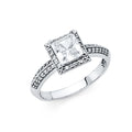 14K Yellow Gold CZ Engagement Ring - RG59