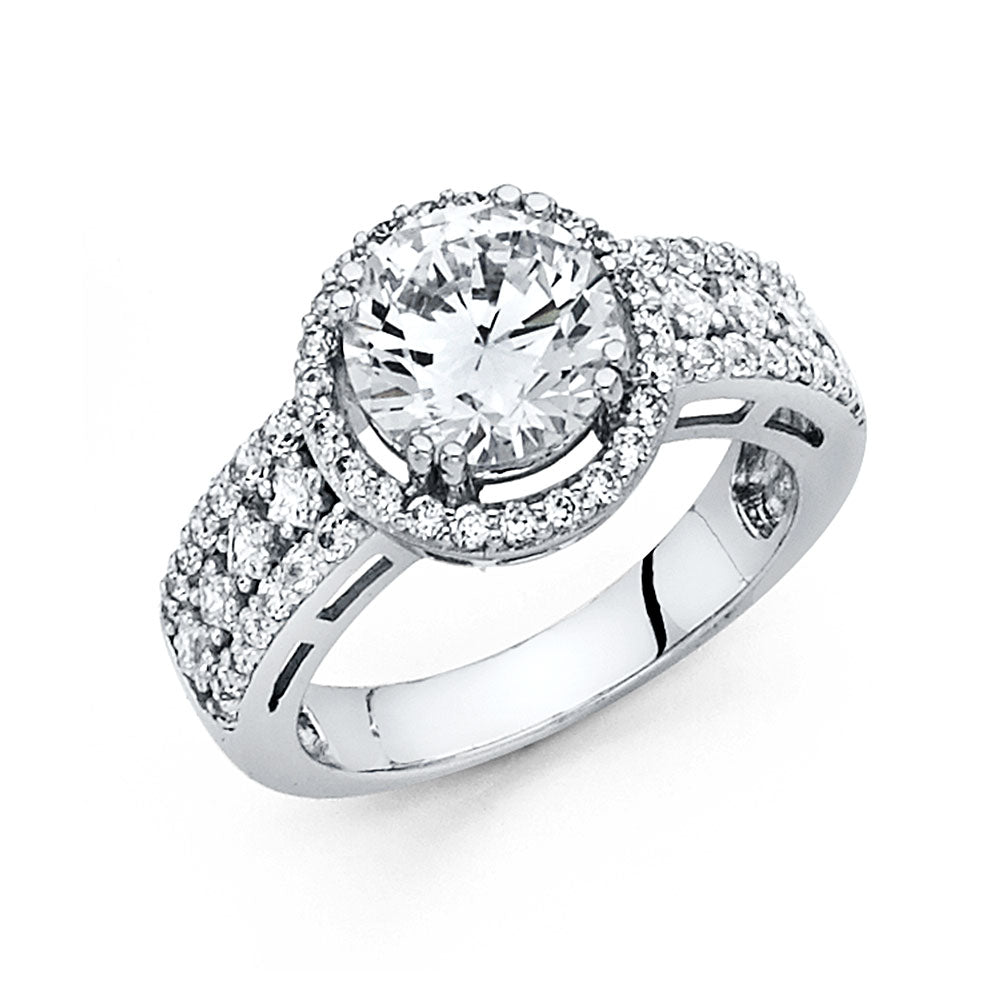 14K Yellow Gold CZ Engagement Ring - RG64