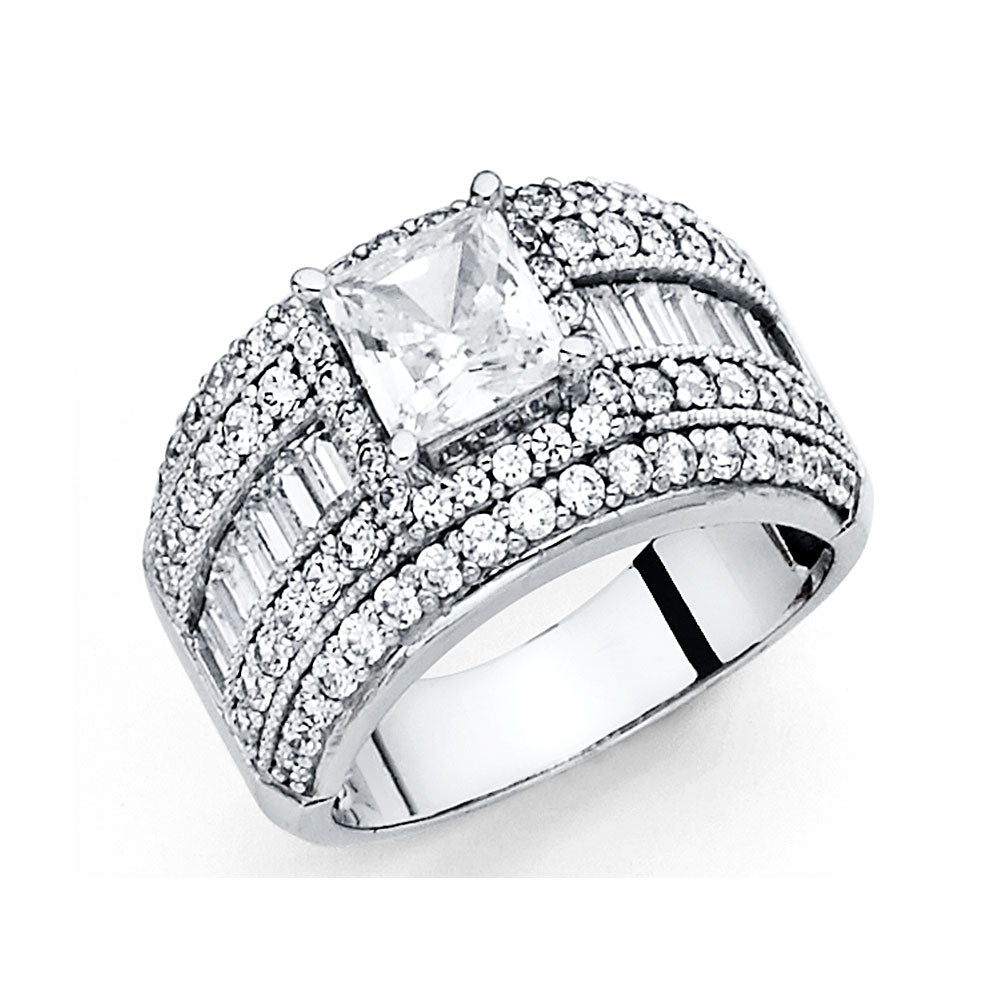14K Yellow Gold CZ Engagement Ring - RG65
