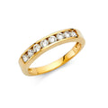 14K Yellow Gold CZ Wedding & Eternity Band - RG67