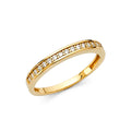 14K Yellow Gold CZ Wedding & Eternity Band - RG69