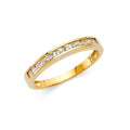 14K Yellow Gold CZ Wedding & Eternity Band - RG72