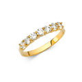14K Yellow Gold CZ Wedding & Eternity Band - RG75