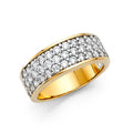 14K Yellow Gold CZ Wedding & Eternity Band - RG79