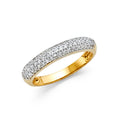 14K Yellow Gold CZ Wedding & Eternity Band - RG82