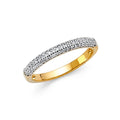 14K Yellow Gold CZ Wedding & Eternity Band - RG83